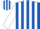 Silk - Royal Blue, White Stripes, White Sleeves