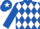 Silk - Royal Blue and White diamonds, Royal Blue sleeves, White star on cap