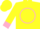 Silk - Yellow, Pink Circle and Rose, Pink Cuffs