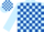 Silk - Light blue and royal blue check, light blue sleeves