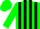 Silk - Green, black stripes, green cap