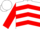 Silk - White, Red Chevrons, Red Bars on Sleeves