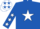 Silk - Royal blue, white star, royal blue sleeves, white stars and cap