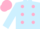 Silk - Light Blue, Pink spots, Light Blue sleeves, Pink cap