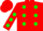 Silk - Red, Green spots