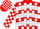 Silk - Red, White Chevrons, White Blocks on