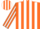 Silk - ORANGE, White Stripes