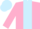 Silk - Pink, Light Blue stripe, Light Blue cap