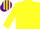 Silk - YELLOW, purple & yellow striped cap