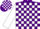 Silk - Purple and White Blocks, White Sleeves,