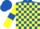 Silk - Royal Blue and Yellow check, Yellow sleeves, Royal Blue armlets