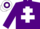 Silk - PURPLE, white Cross of Lorraine, hooped cap