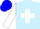 Silk - Light Blue, White Cross, White Bars on Sleeves, Blue Cap