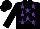 Silk - Black, Purple Stars